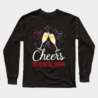 Cheers To A New Year Champagne Glass 2019 T-shirt Long Sleeve T-Shirt